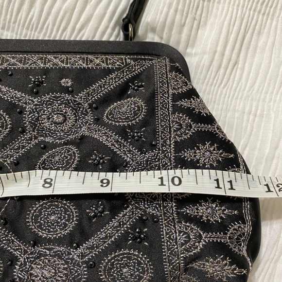 Carolee Beaded Embroidered handbag black & gray - Picture 6 of 7